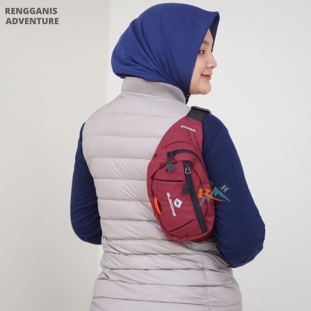 Tas Selempang Pinggang Pria Wanita Waistbag BLECONS Outdoor Casual