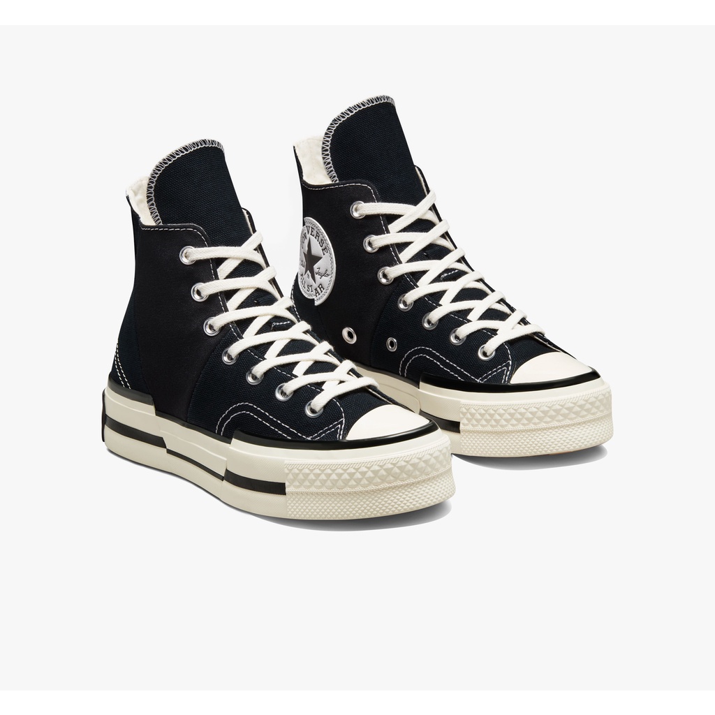 Converse 70S HI Plus Black White Egret 100% Original Sneakers (Free Paper Bag)