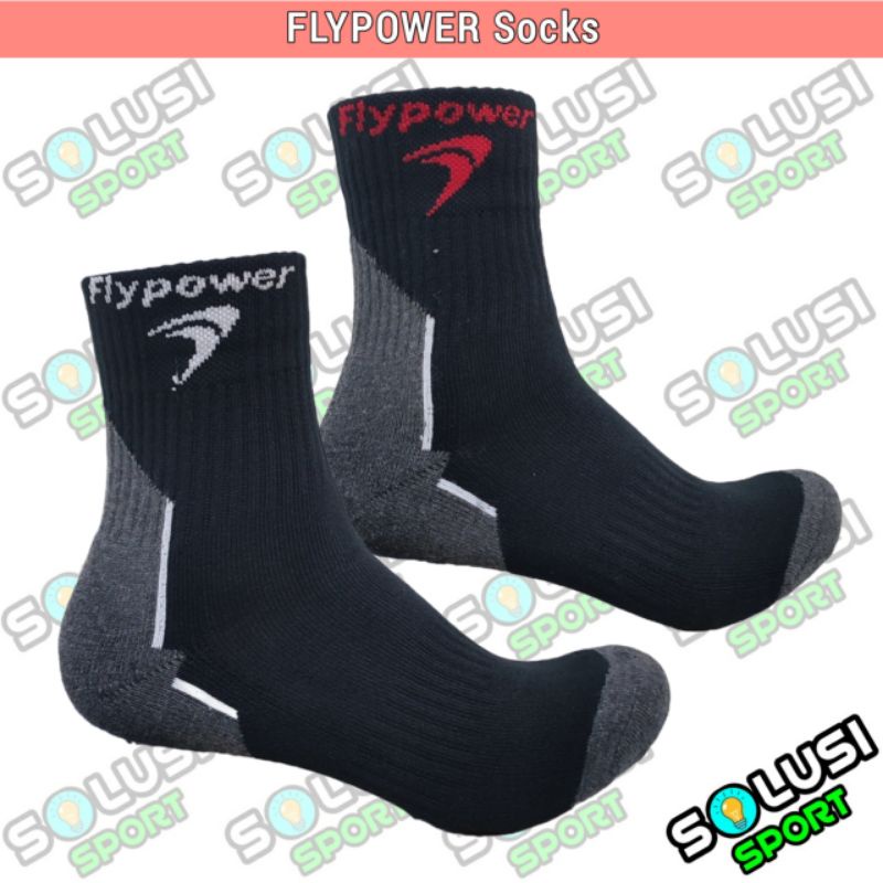 FLYPOWER SOCKS Kaos Kaki Olahraga Badminton Bulutangkis Original
