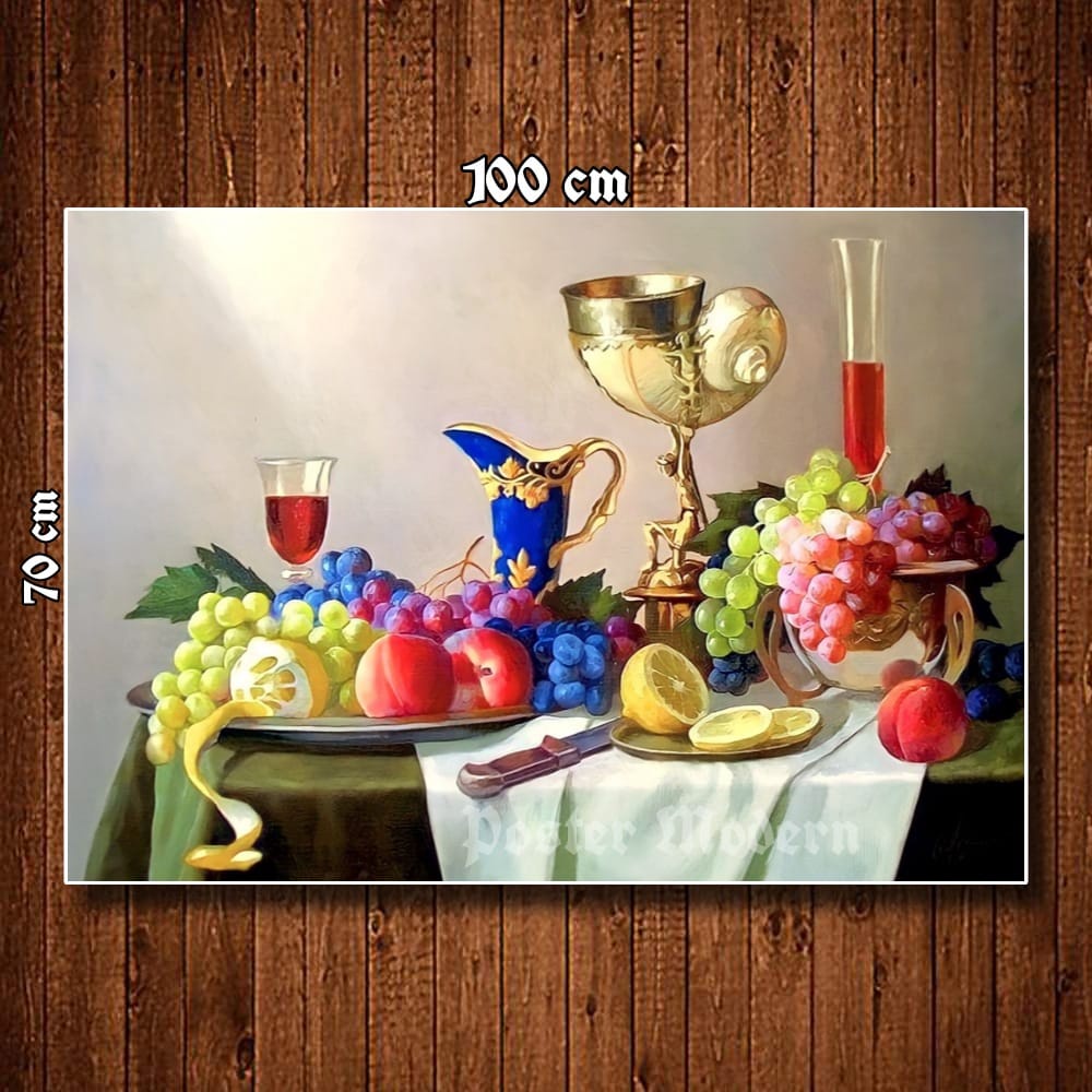 HIASAN DINDING POSTER GAMBAR LUKISAN BUAH BUAHAN UKURAN JUMBO 3D CODE26 BEST SELLER / LUKISAN BUAH D