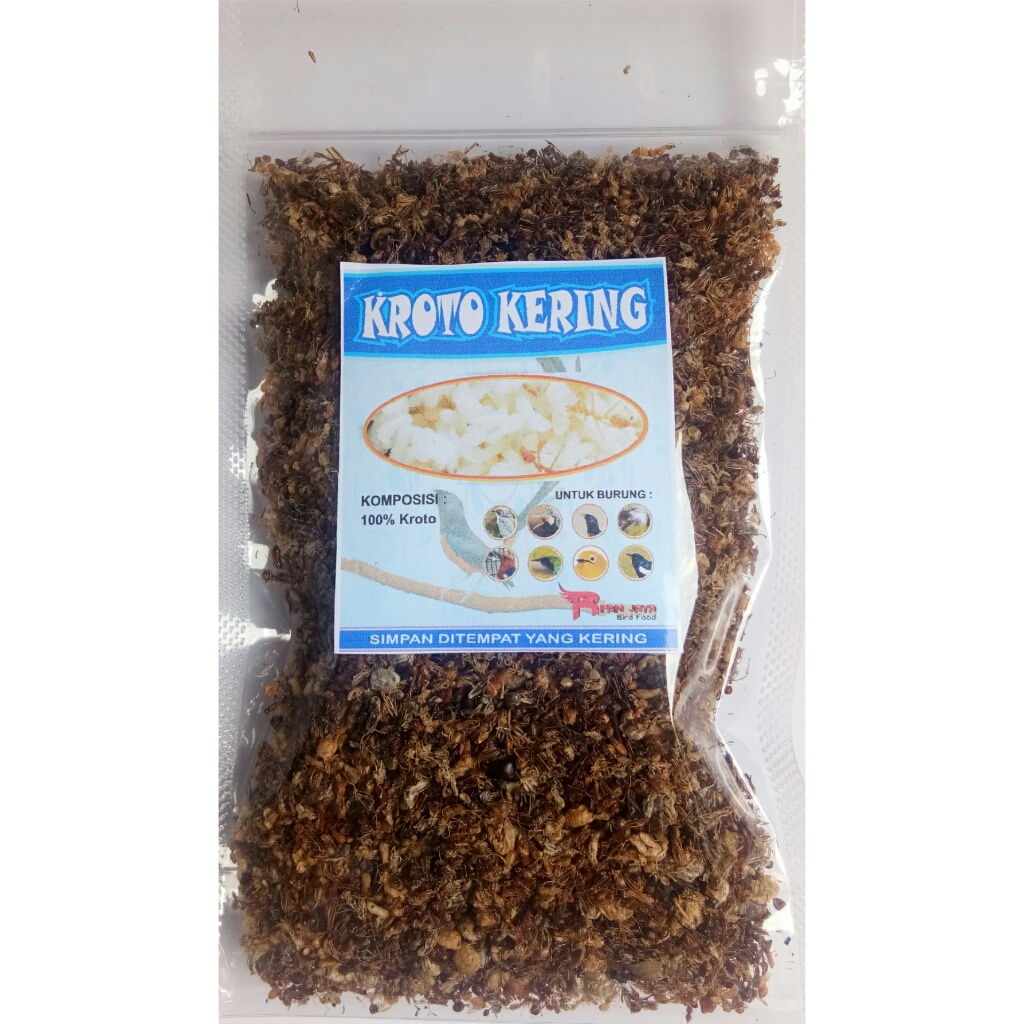 KROTO KERING 50 GRAM PAKAN BURUNG MURAI CIBLEK ANIS KACER LOLOHAN ANA