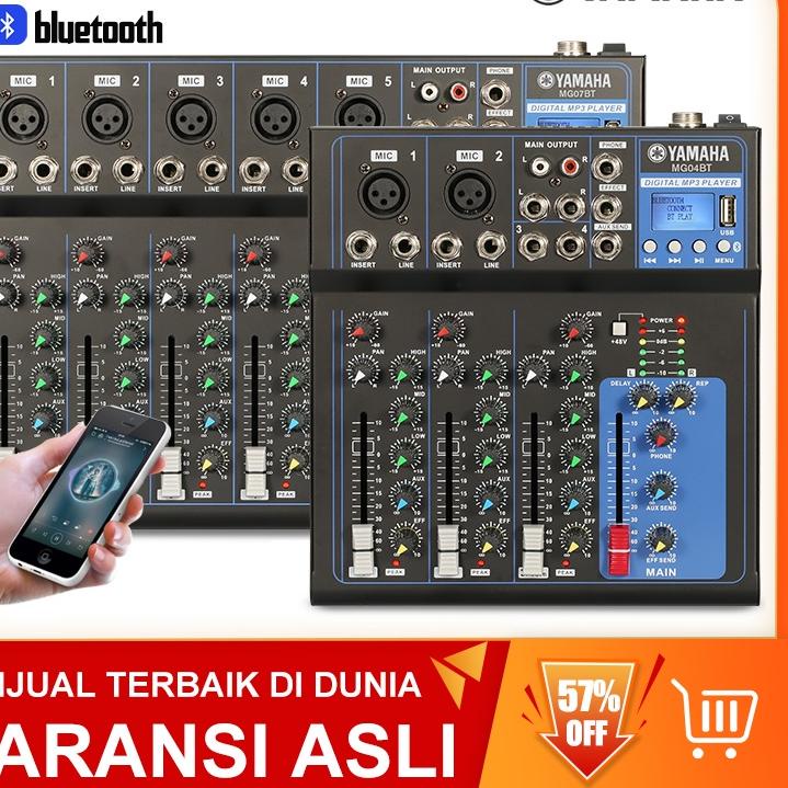 WAT530 Mixer YAMAHA MG07BT/MG04BT  7/4-channel DJ MIXER mendukung peralatan audio pemutaran Bluetoot