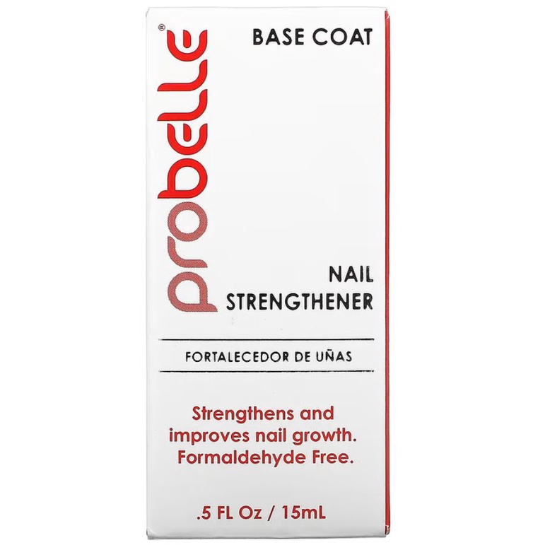 Probelle Nail Strengthener Base Coat (15 ml) Nail Polish Base Coat Penguat Kuku Patah ORI USA