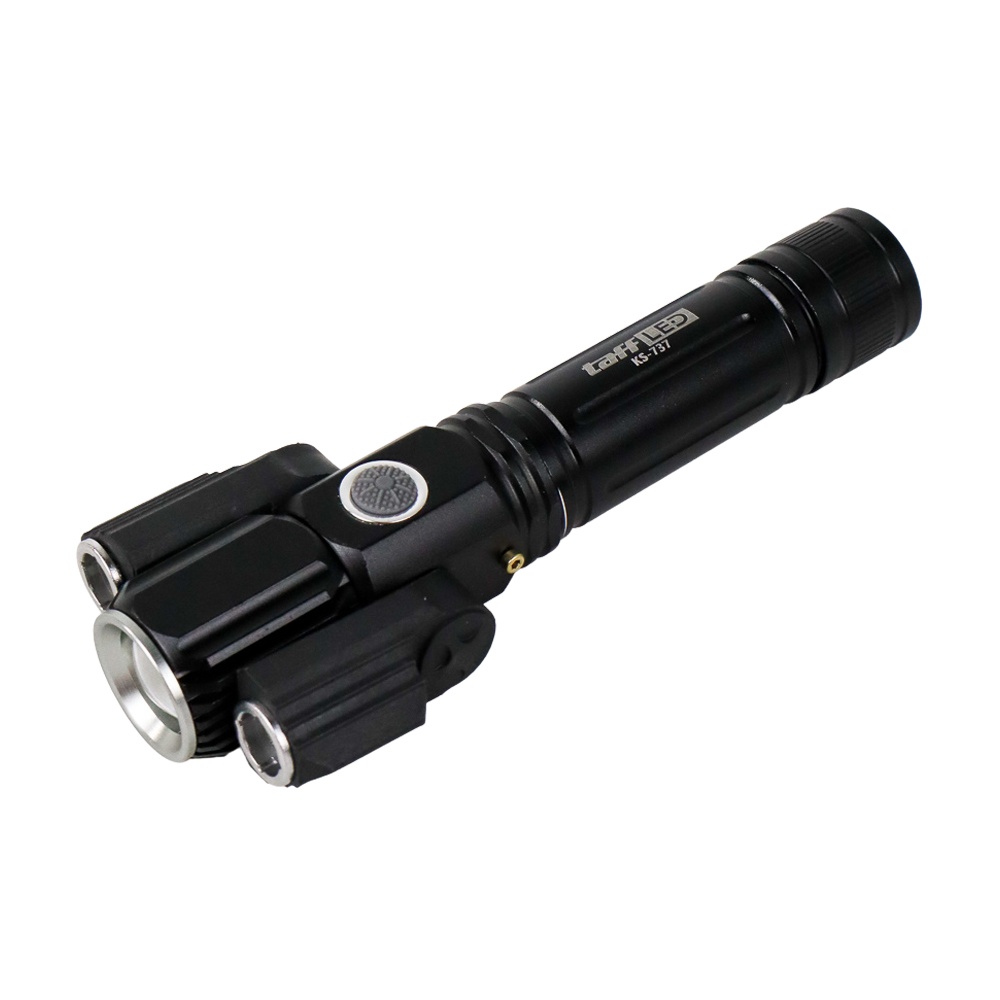 TERMURAH TaffLED Senter LED Telescopic Zoom Cree T6 + Dual XPE 1500 Lumens