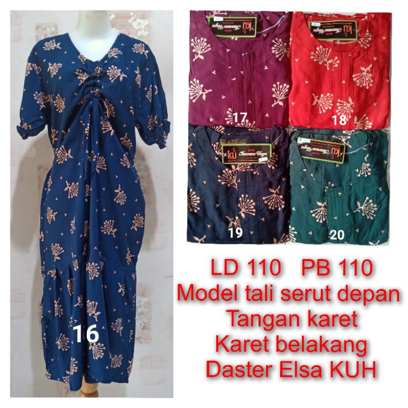 Daster Elsa LD 110 Kencana Ungu Label Hitam