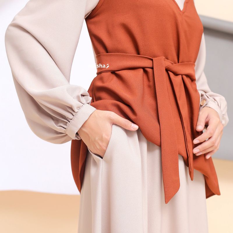 Naisha Alula Dress Gamis Wanita Remaja Dewasa Ready Ukuran S, All size, XL Bahan Shakila Gamis Kekin