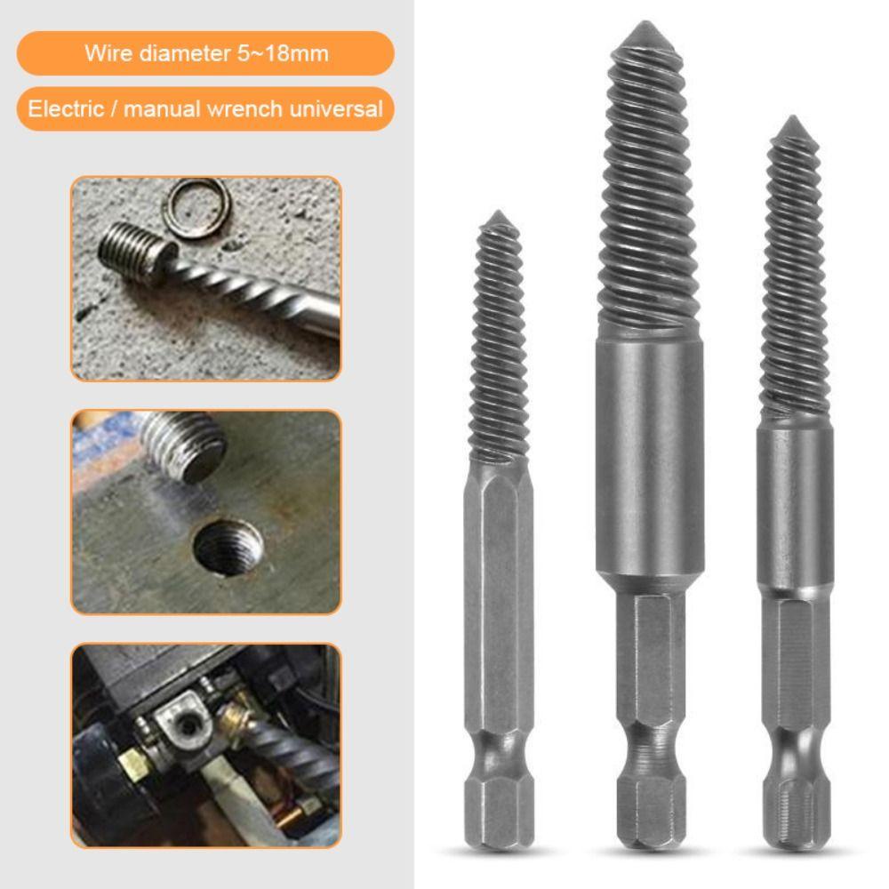 Lanfy Screw Extractor Stripped Remover Baut Demolition Tool Bit Holder Mata Obeng Water Pipe Extractor Bor Ekstensi Adapter Mata Bor Guide Set