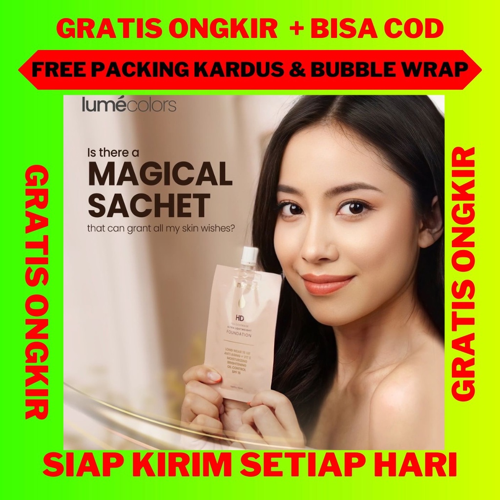 Foundation Lumecolors Sachet, Alas Bedak Lumecolors Sachet, Foundation Lumecolors HD Full Coverage O