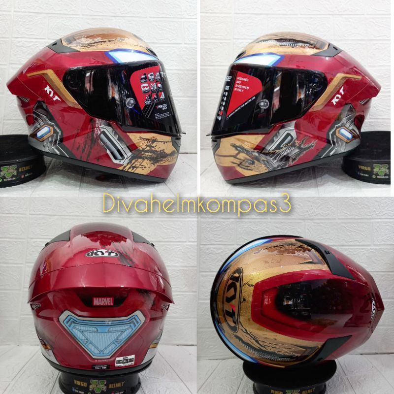HELM KYT TT COURSE NEW MOTIF MARVEL IRONMAN LIMITED EDITION