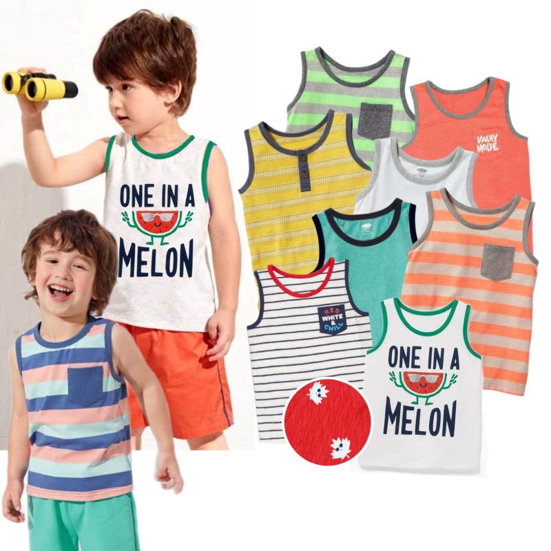 Kaos Singlet Kutung Tanktop Anak Laki Laki Old Navy size 1 sampai 5 tahun