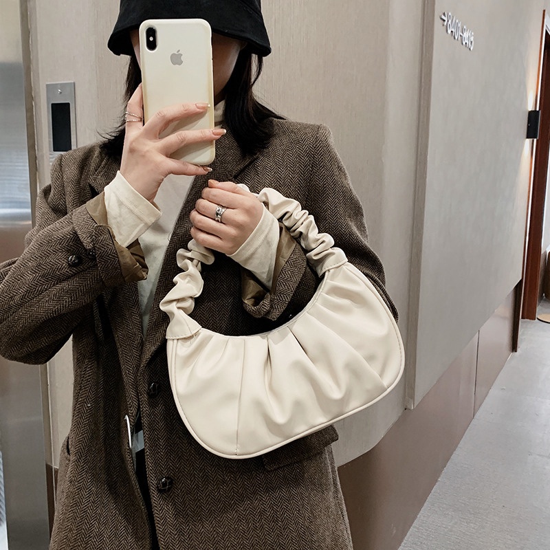 Tas Bahu Pundak Wanita Kerut Korean Style Tote Bag Top Handle Bag - BAG003