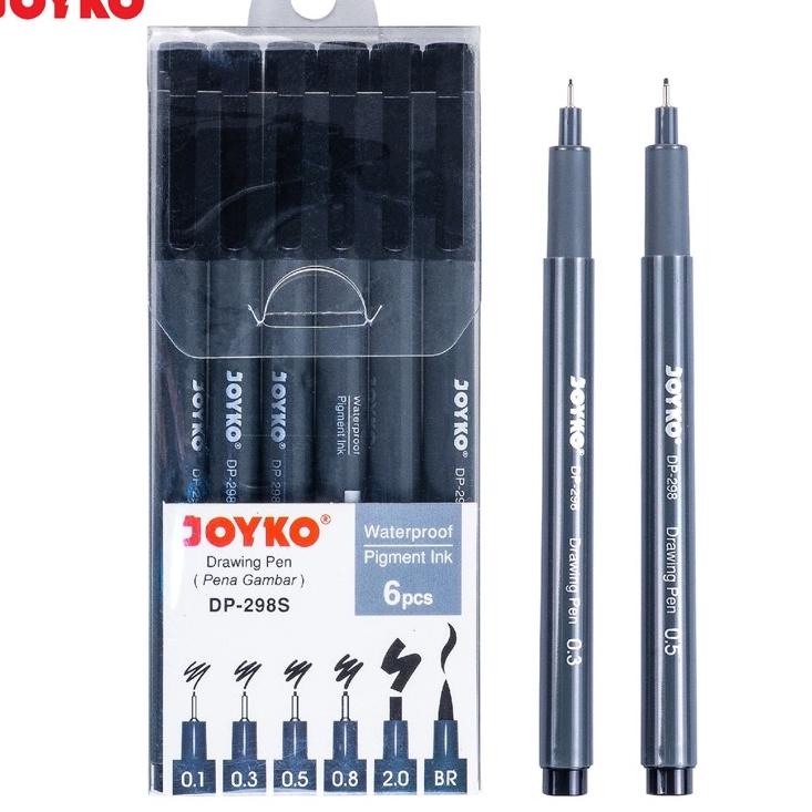 

New Trending Drawing Pen Pena Gambar Joyko DP-298S 1 Set 6 Pcs