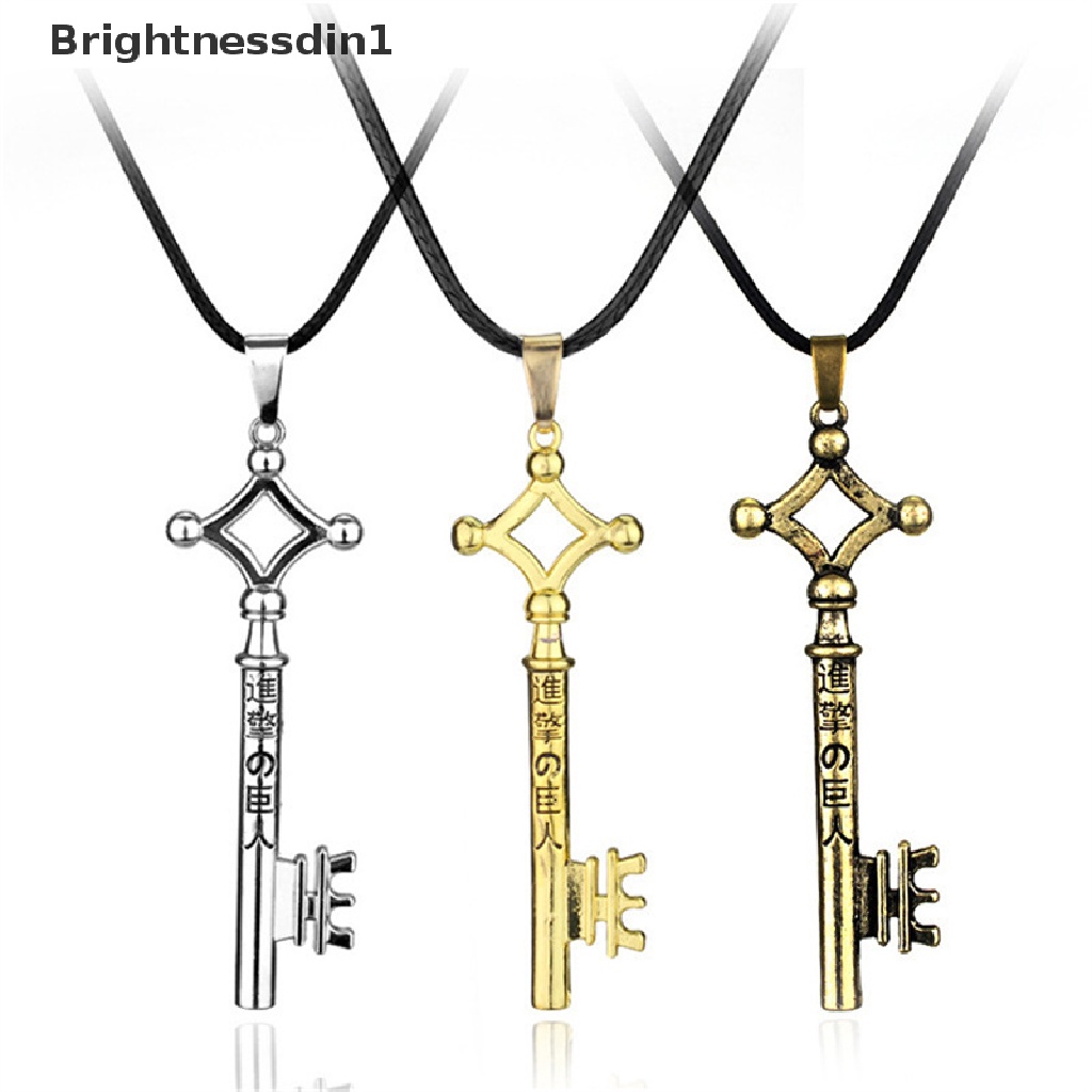 [Brightnessdin1] Kalung Attack On Titan Eren Kunci Shingeki No Kyojin Liontin Fashion Vintage Retro Anime Perhiasan Untuk Pria Cosplay Butik