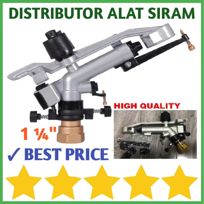 Sprinkler Sprinkler Big Gun 1.25 Inchi Alat Siram Rain Air Kebun Ladang 1 1/2"