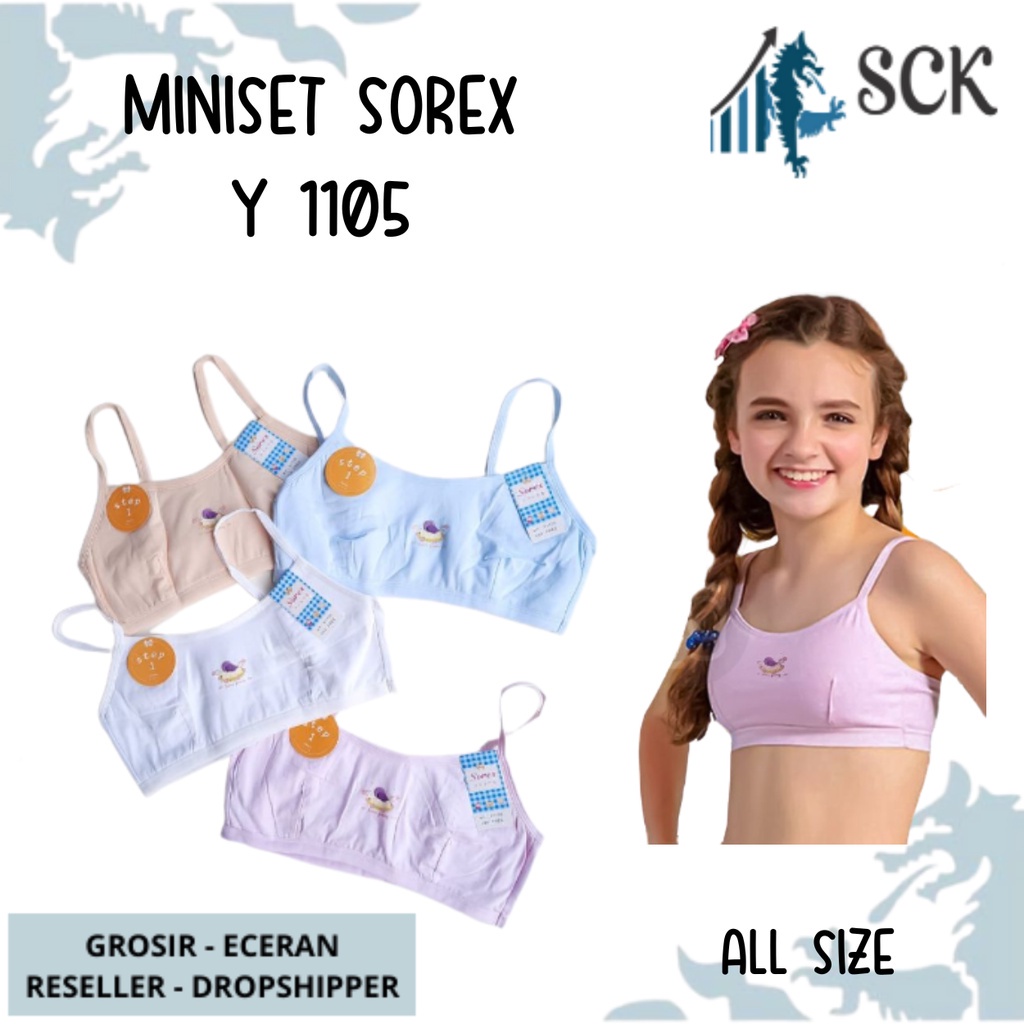 Miniset SOREX Remaja 1105 Warna / Pakaian Dalam Remaja Remaja / BH Anak - sckmenwear GROSIR