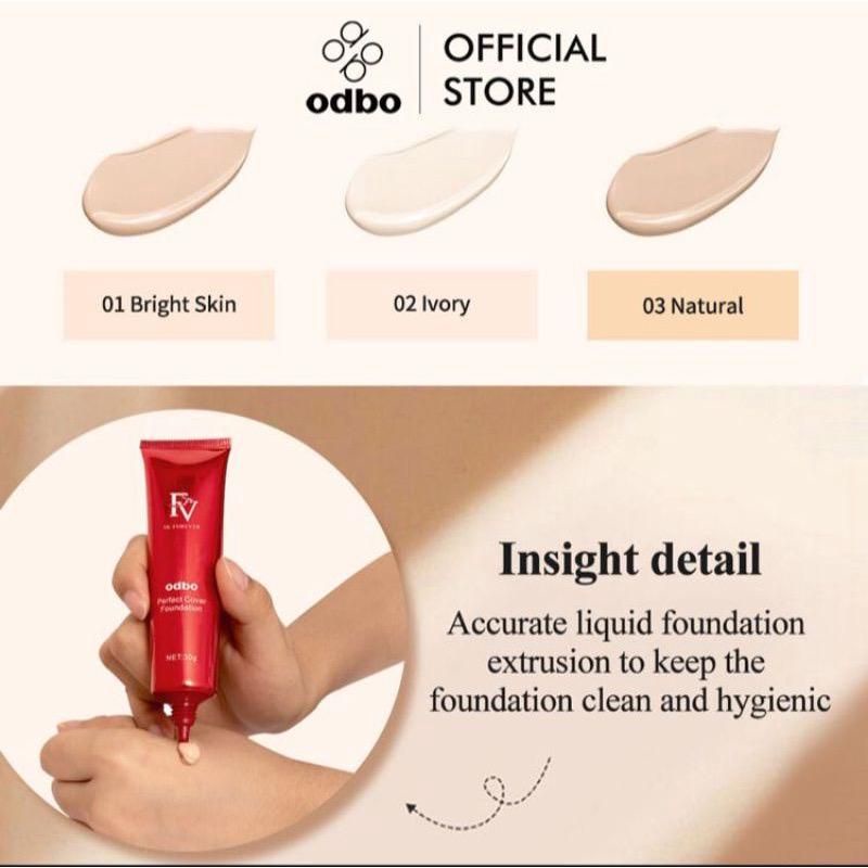 [BPOM]OdbO FV/ SK original Cover Foundation 30g original Perfect Magic flawless and long-lasting mak