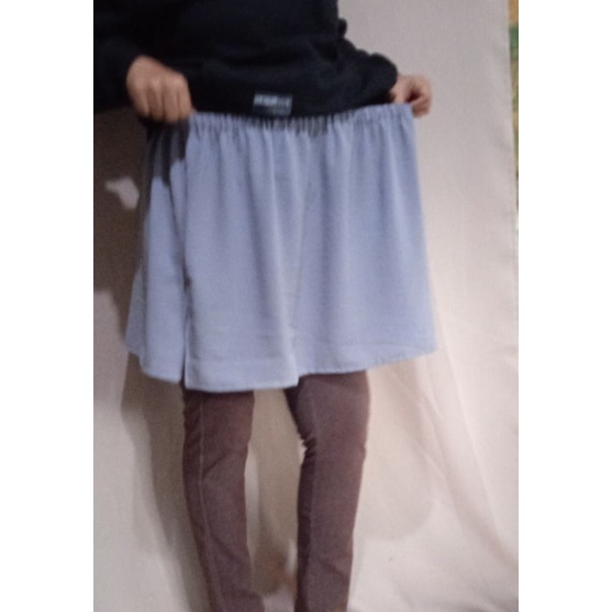 Rok Senam Crinkle Airflow Layering Sambungan Kaos Simple Terbaru