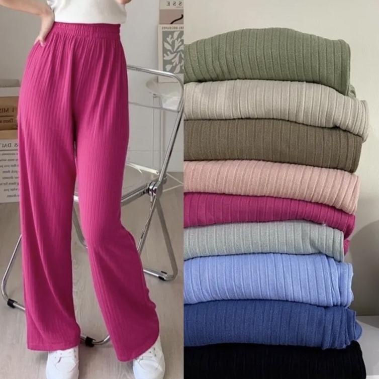 TERBAIK Dicqstore~Celana Kulot Knit Kiyora Premium Long Pants