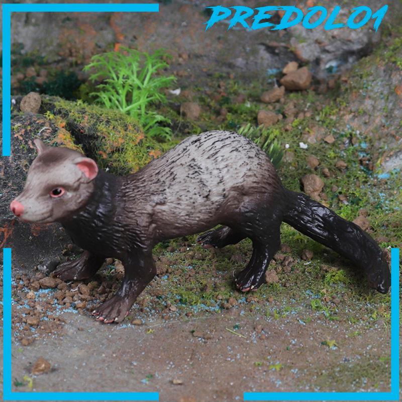 [Predolo1] Figur Mainan Edukasi Sains Figur Ferret Untuk Dekorasi Desktop