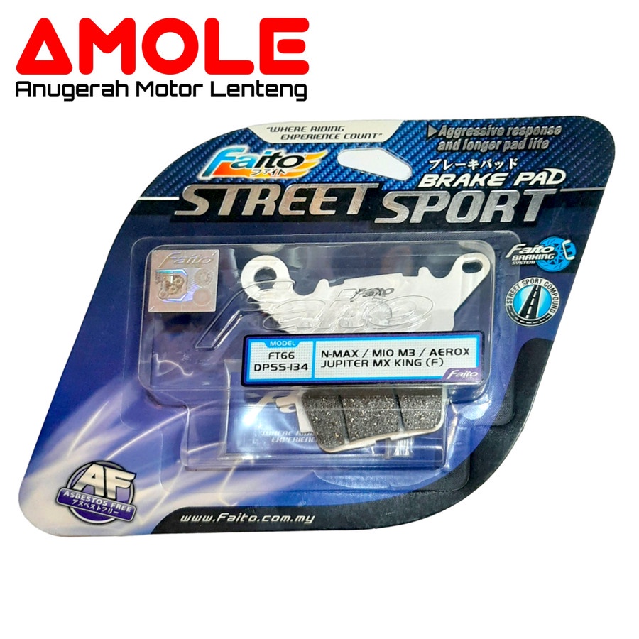 Kampas Rem Brake Pad Faito Street Sport Nmax M3 Aerox MX King Depan