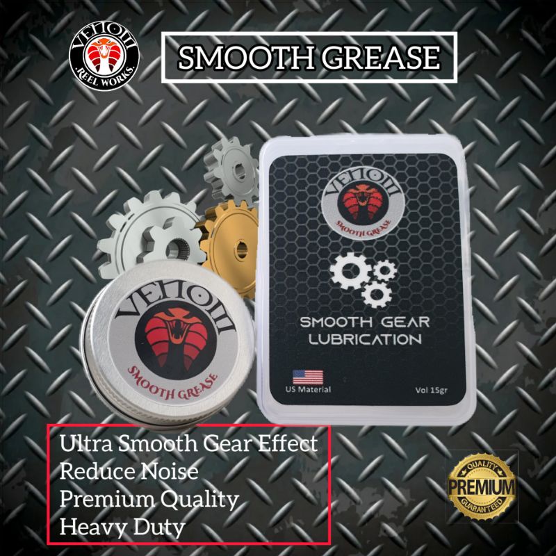 VENOM SMOOTH GREASE GEAR REEL / PELUMAS REEL / GEMUK REEL / GREASE PANCING / PELUMAS GEAR