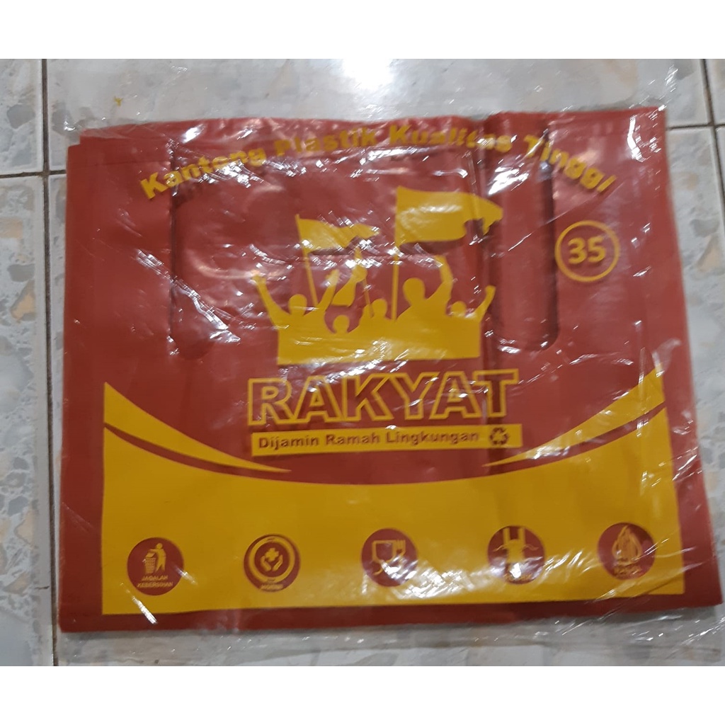 Kantong Plastik Kresek Merah Berat 400gr Ukuran 17 24 28 35 40 Bahan HDPE