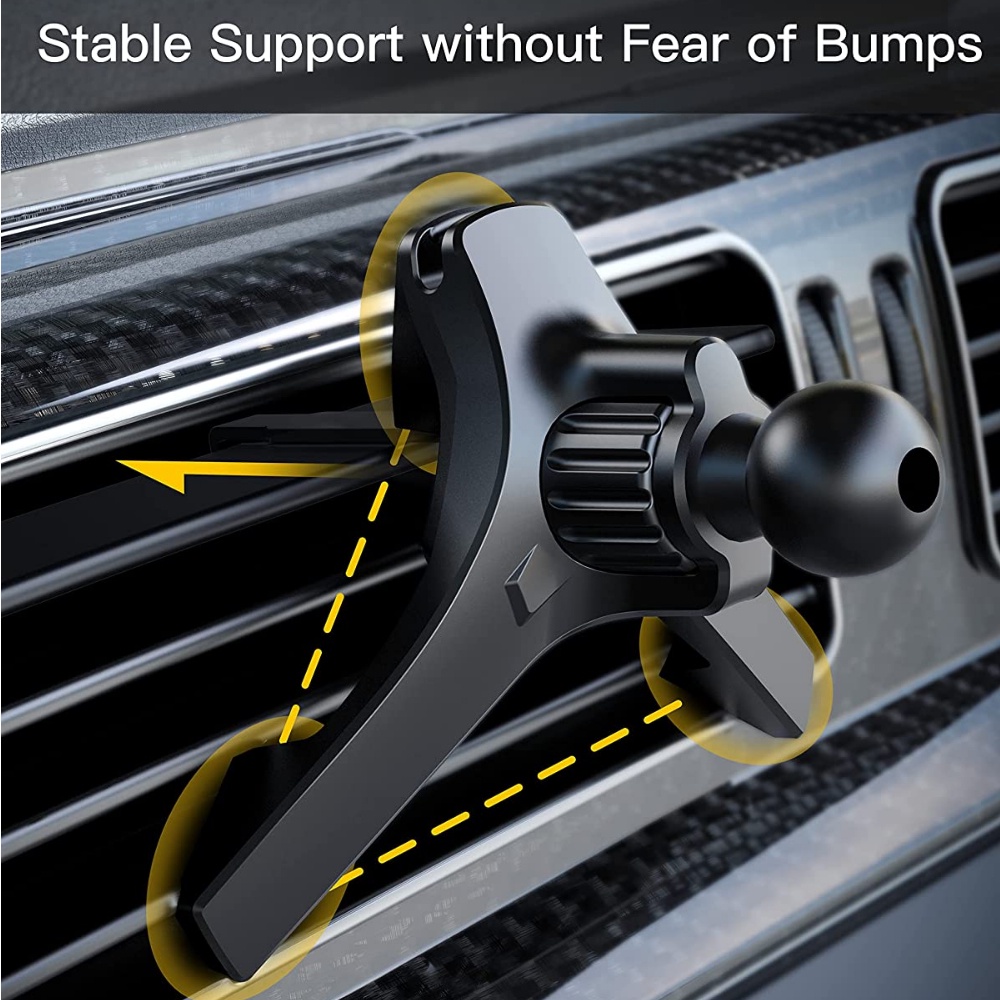 Klip Ventilasi Udara Mobil Holder Hp360 ° Rotatable Universal Car Mobile Phone Holder Aksesoris Penjepit Kait Outlet Udara Mobil Untuk Bracket Hp Mobil