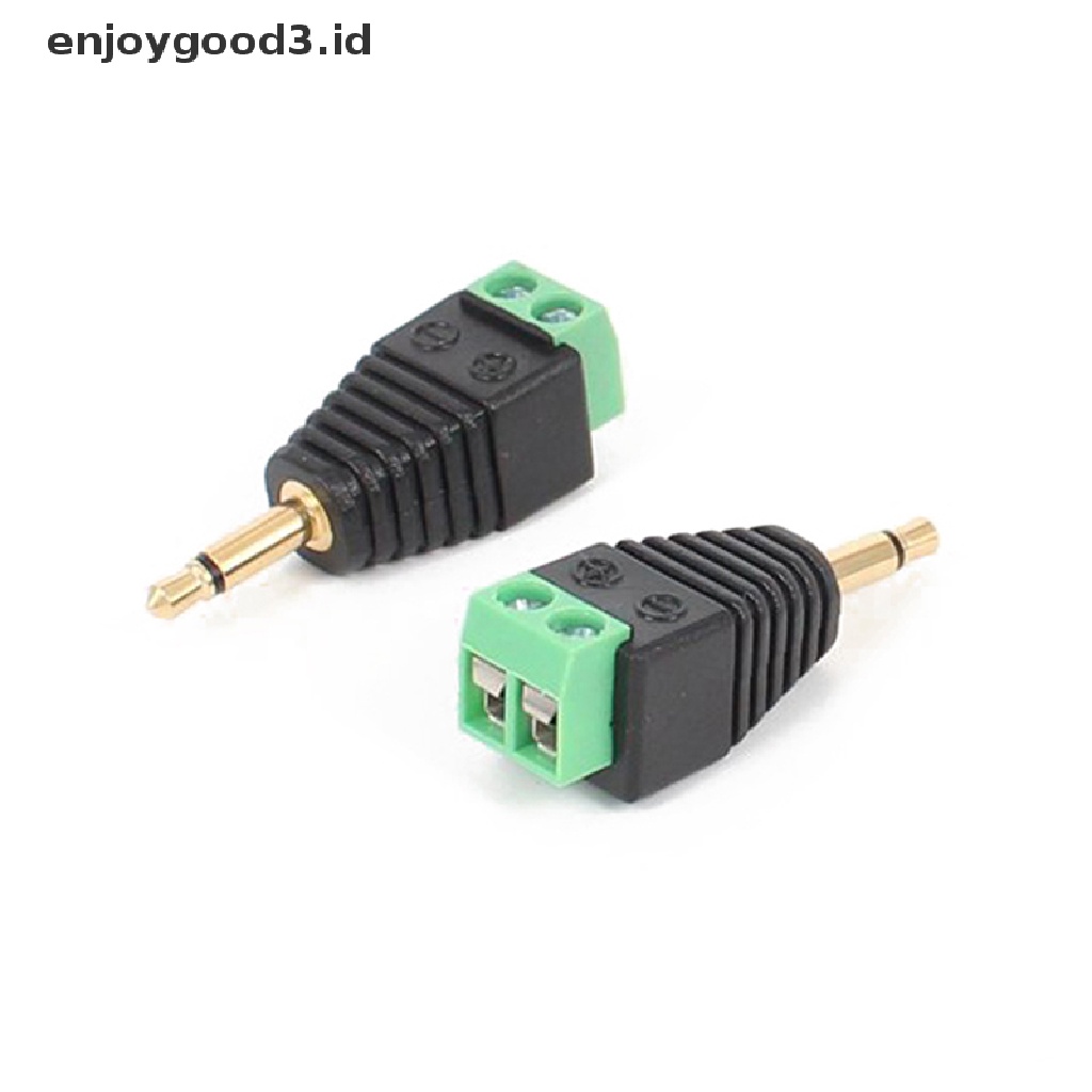 【 Rready Stock 】 3.5mm Mono Male to AV Screw Terminal Mono Jack Stereo Male Plug Audio Mono Channel Plug To Screw Terminal Audio Mono Channel Plug （ ID ）