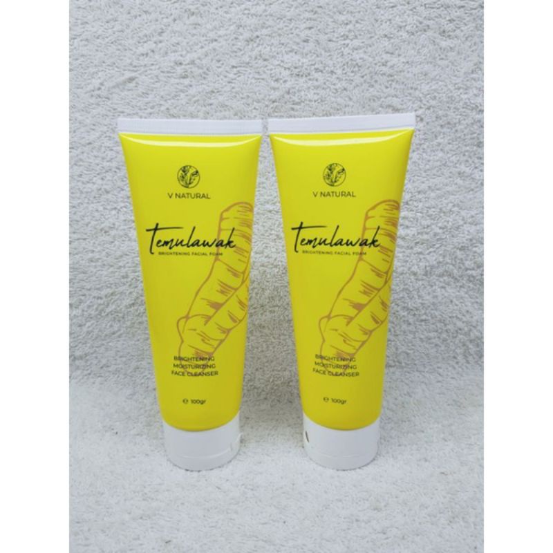 V NATURAL / FACIAL FOAM TEMULAWAK 100gr &amp; 60gr