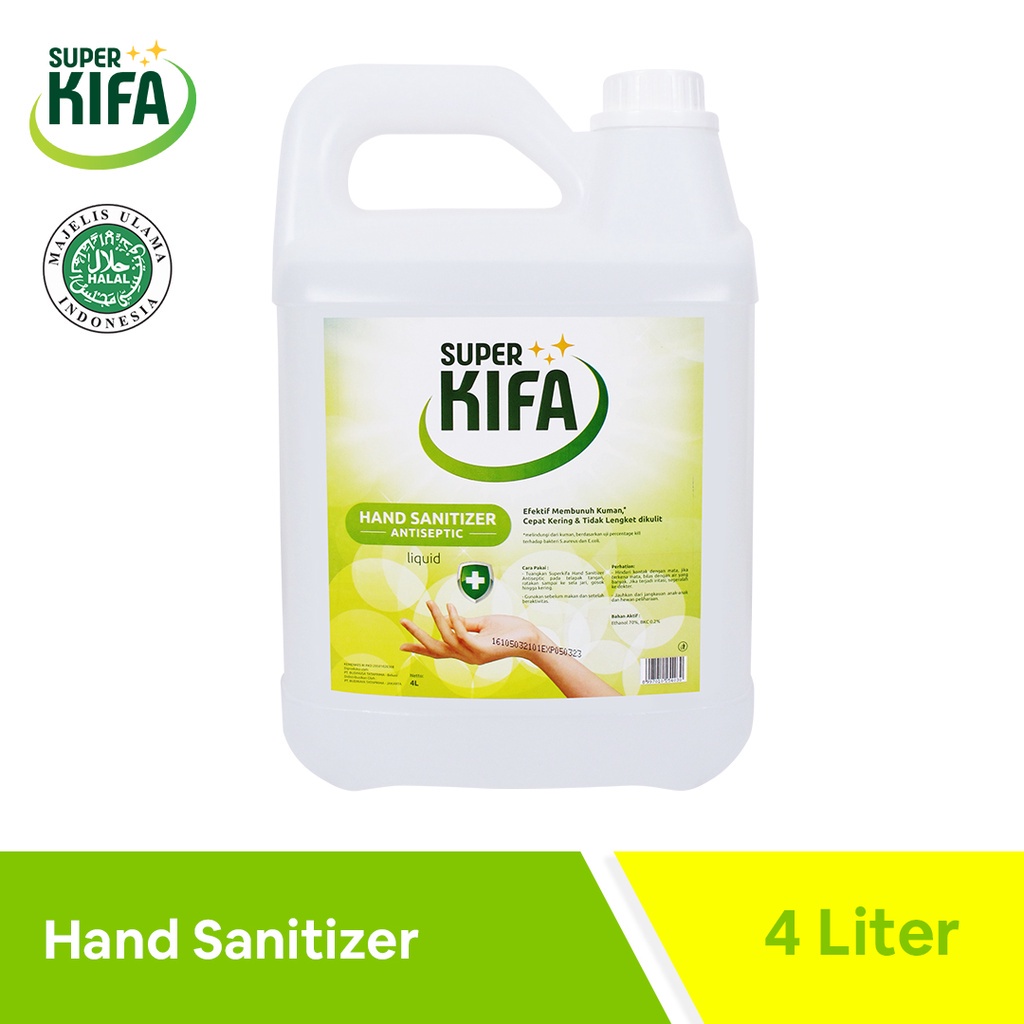 SUPER KIFA Jerigen Hand Sanitizer Cair 4L - Pembersih Super Kifa