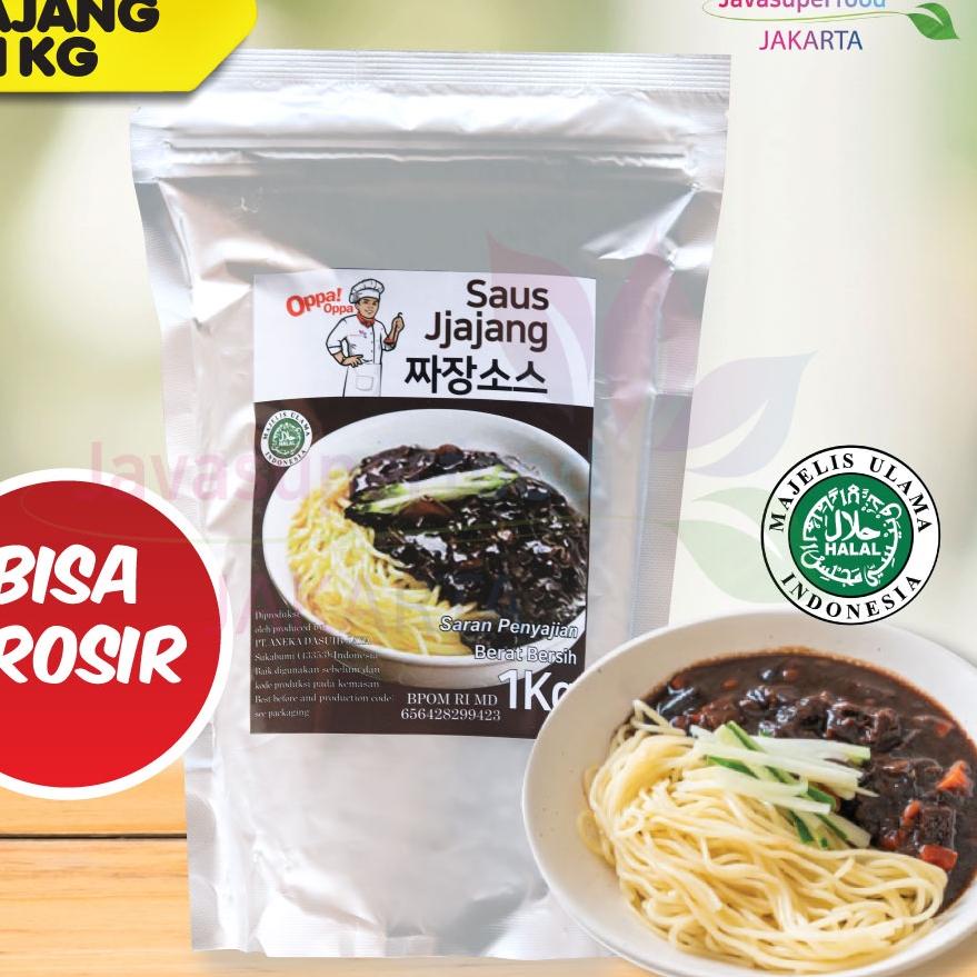 

✼ Saus Jjajang Halal Pasta Kedelai Hitam 1kg Saus jjajangmyeon Oppa!Oppa ❇