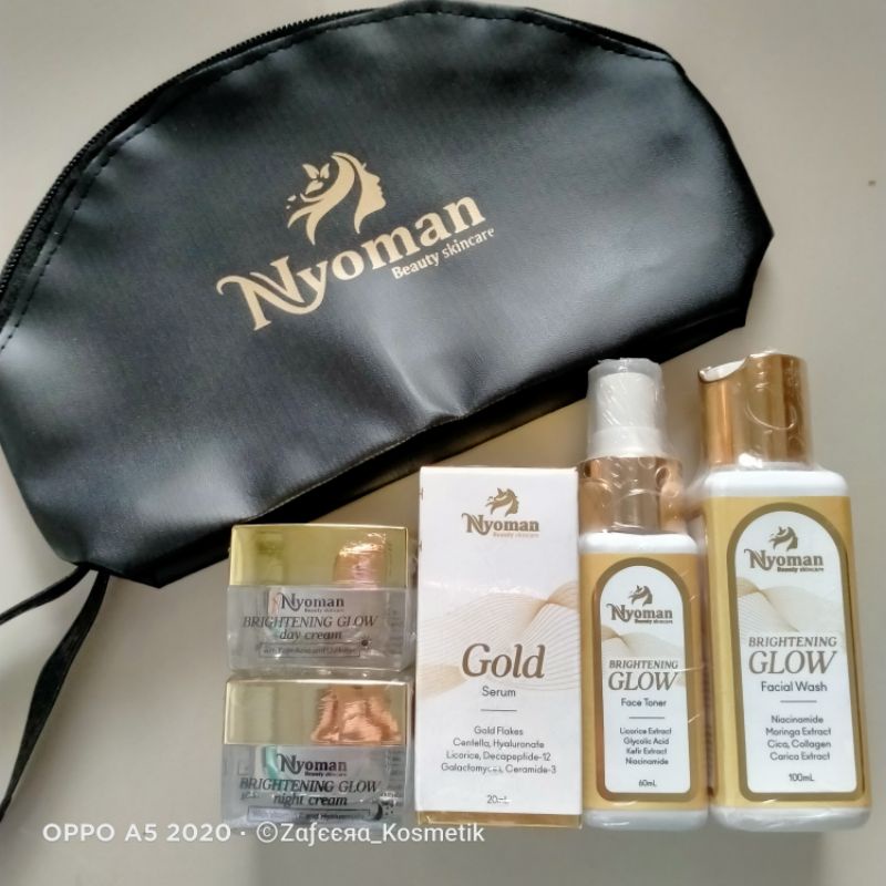 [FREE GIFT] Nyoman paket glowing gold | PAKET GLOWING PEMULA | brightening GLOW skincare best seller BPOM