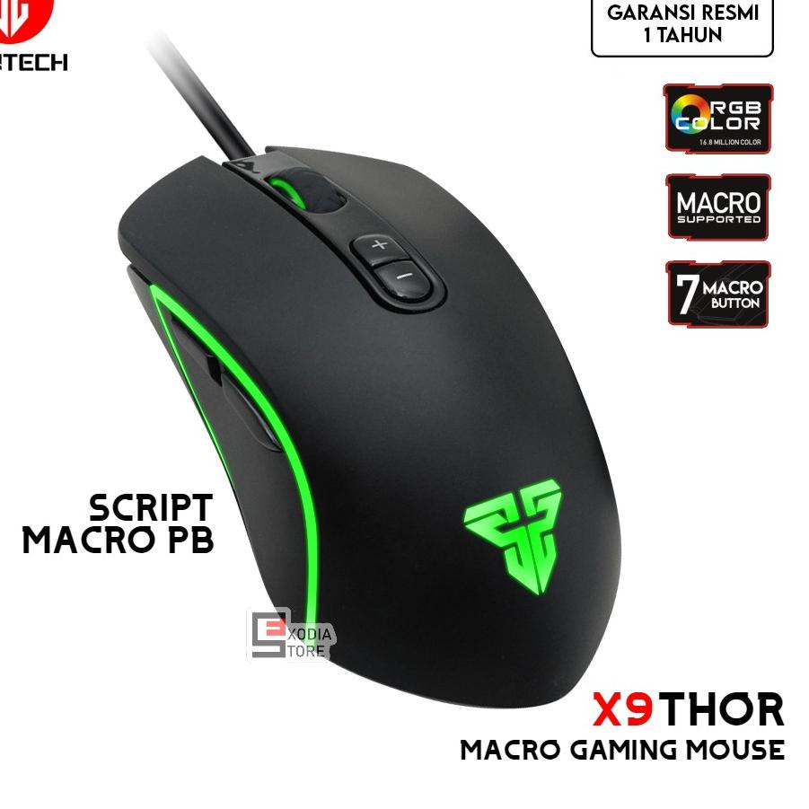 Promo Fantech Gaming Mouse Macro X9 THOR Original RGB 7D Programmable 4800 Dpi PB