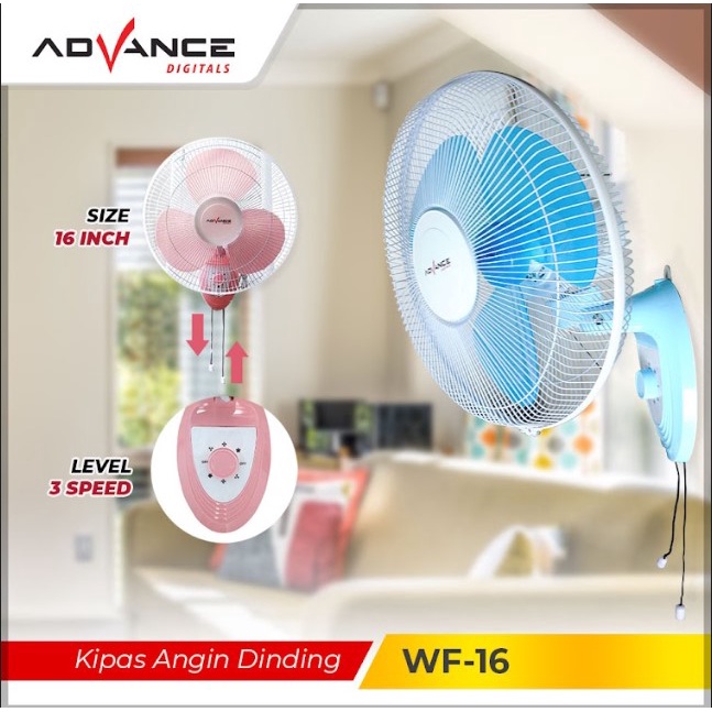 KIPAS ANGIN DINDING ADVANCE WALL FAN-16 INCH