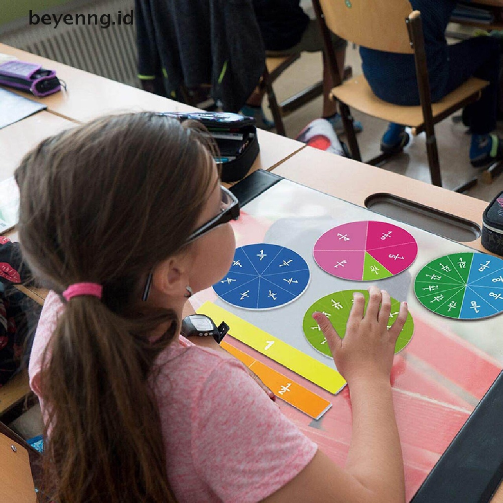 Beyen Rain Sponge Bulat Pecahan Ubin Edukasi Dini Belajar Coung Math Toy ID