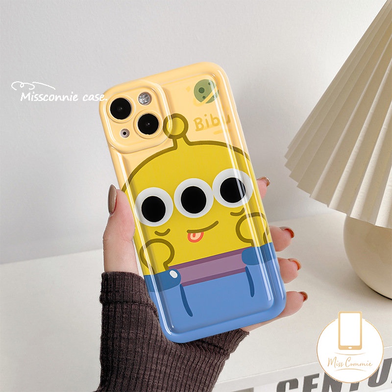 Cute Strawberry Bear Manyo Couples Phone Case Kompatibel Untuk IPhone 7Plus XR 11 12 13 14 Pro MAX 6 6S Plus 8Plus X XS MAX Kartun Alien Toy Story Shockproof Airbag Soft TPU Cover