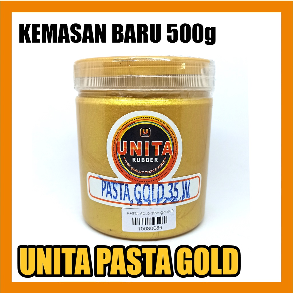 

Tinta Pasta Sablon Kaos Rubber Gold Unimate 500g