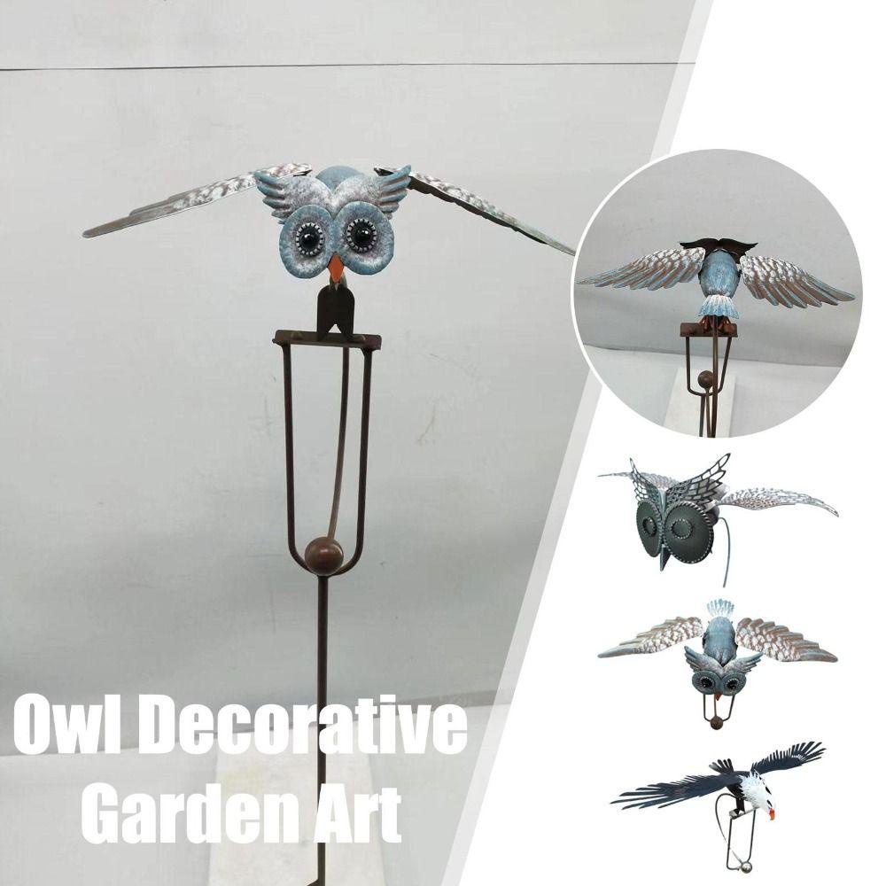 Agustina Imitasi Burung Tahan Air Tahan Lama Outdoor Hias Bird Art Garden Stake Desain Indah Rocker Besar Eagle