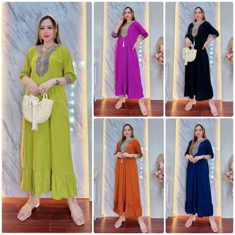 GAMIS RENDA SULTAN TERBARU Daster rayon renda dress busui dan bumil Ld 120 Pb 135 batik pekalongan sapasara.collection daster viral busui renda sultan enny_hijab gamis rayon renda jumbo daster renda jumbo daster batik fa raysha galery fulaizah batik