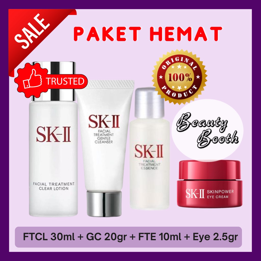 SK-II SKII SK2 FTE 10ml FTCL 30ml Cleanser 20gr Skinpower EYE Cream 2,5gr