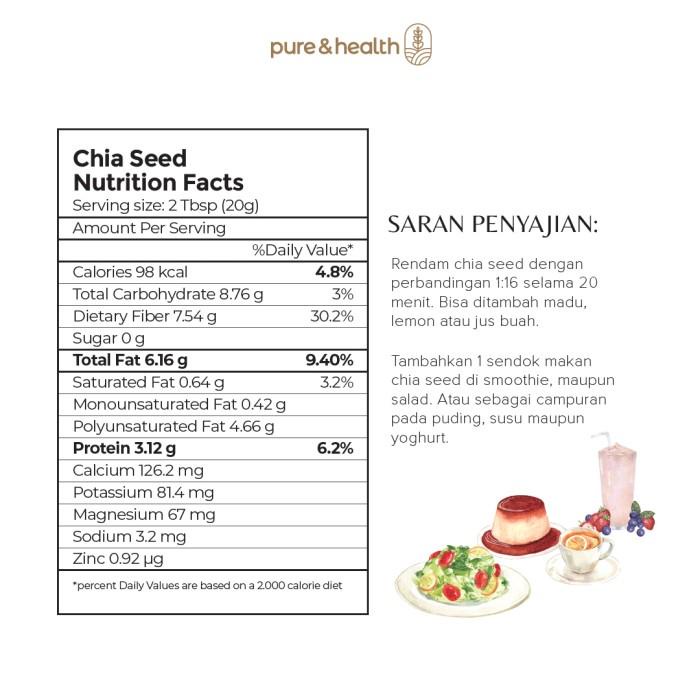 

Biji Chia Seed 250G Organik Black Chiaseed Original Natural Super Food 017