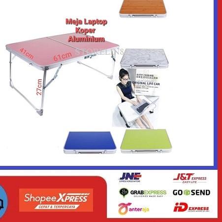 ☛ Meja Kecil Aluminium Meja Mini Belajar Lipat Koper Meja Portable Koper ☇