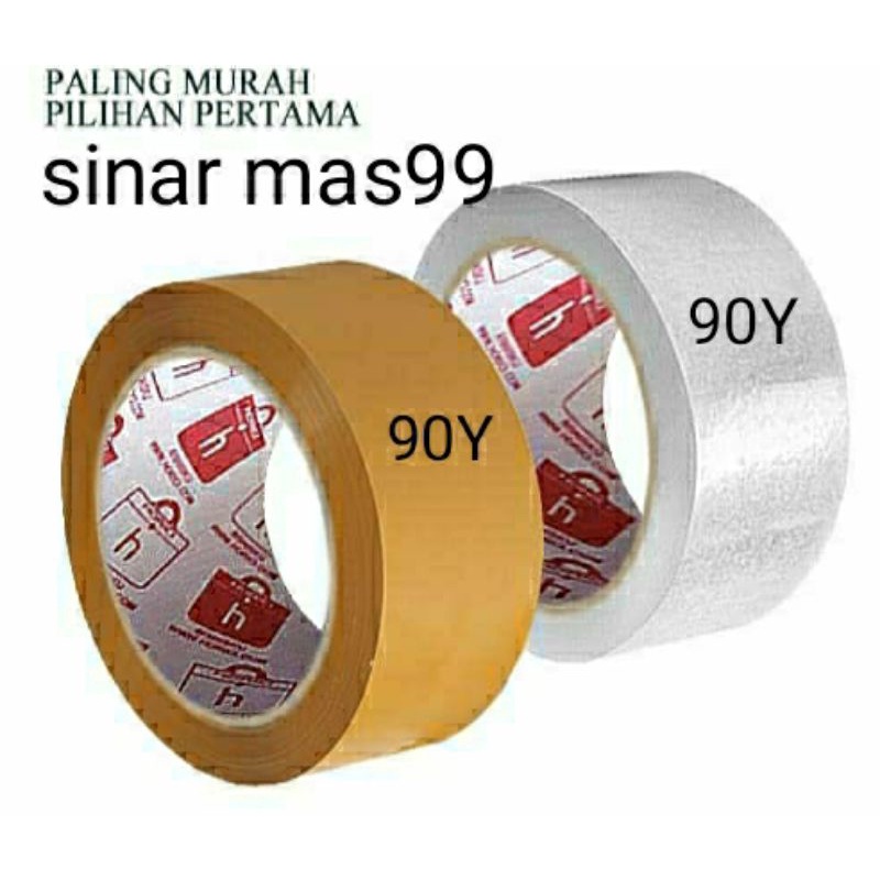 

LAkBAN BENING DAN COKLAT 90YARD ISOLASI SELOTIP CLEAR TAPE 45MM DAYA LENGKET KUAT LAKBAN