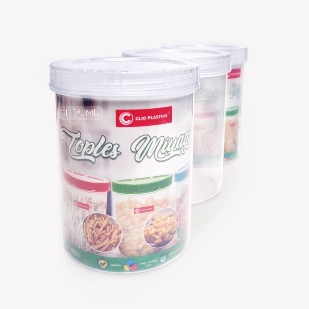 Toples Plastik Serbaguna - Toples Kue Bening - Toples Makanan - Toples Cemilan - Food Container - Miyagi