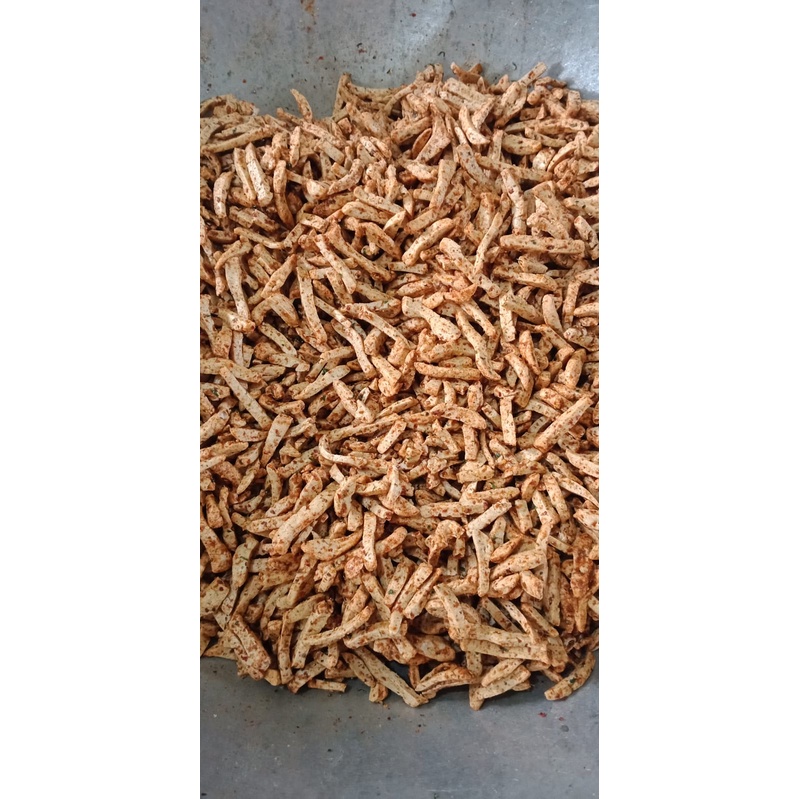 

Basreng/Baso Goreng khas aroma daun jeruk kemasan 500gram (1kg ONGKIR MUAT 2pcs)