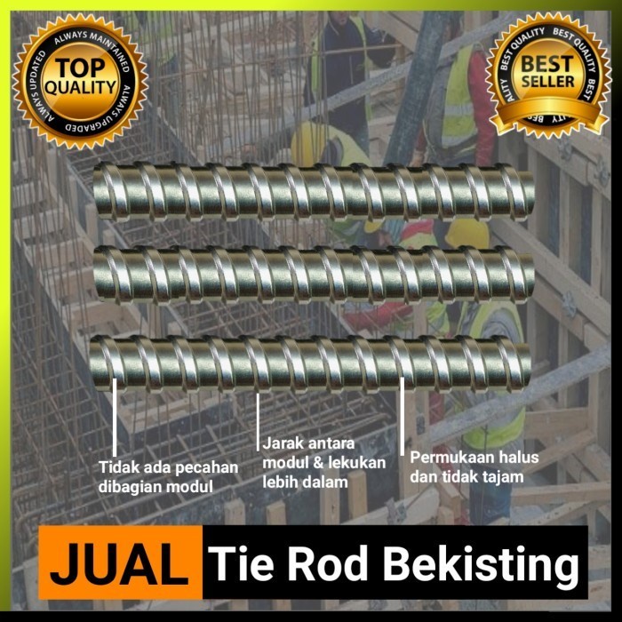 Tie Rod Bekisting 16mm panjang 6 meter Tie Rod Bekisting 16mm panjang 6 meter JUAL TIE ROD 16mm BEKI