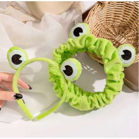 headband bando mata katak kodok frog lucu bando kain handuk cuci muka facial