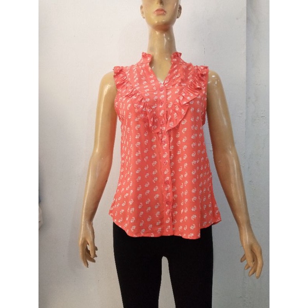 Sleeveless Blouse Casual Branded Sisa Export Termurah