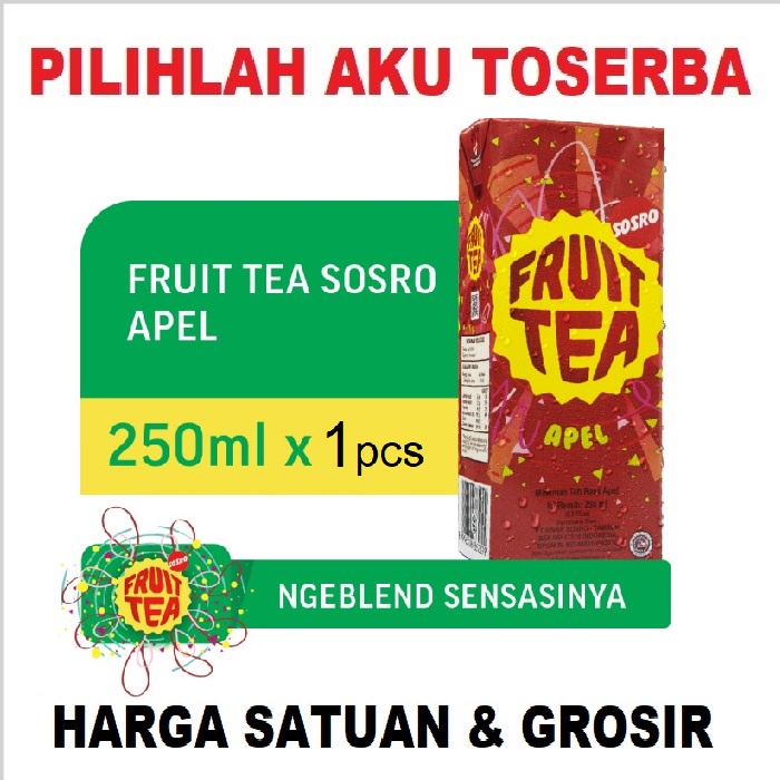 Fruit Tea Sosro APEL Kotak 250 ml - ( HARGA SATUAN )