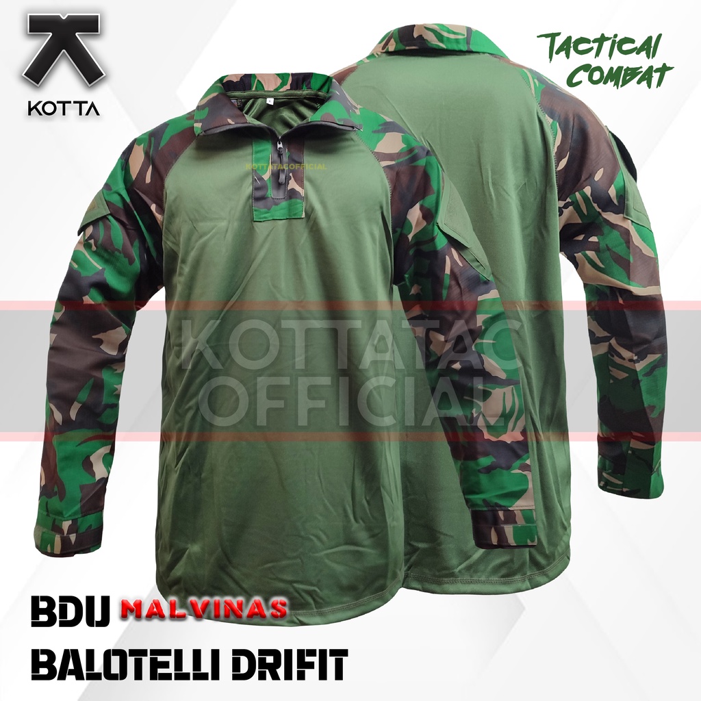 BAJU KAOS BDU TNI - KAOS BDU DRYFIT MALVINAS - KAOS TACTICAL TURTLENECK - KAOS TACTICAL MALVINAS - KAOS BDU BALOTELII LORENG
